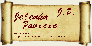 Jelenka Pavičić vizit kartica